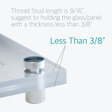 Lantee 20 Pcs Stainless Steel Sign Standoffs, 1/2" x 1-3/16" Wall Mount Hardware for Acrylic & Glass Signs, Brushed Silver Floating Display Mounts for Office, Business, Picture Frames - Image 6