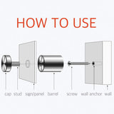 5/8" x 1" Wall Standoff Mounts Screws, Lantee 8 Pcs 16 x 25mm Stainless Steel Mounting Hardware Bolts for Signs, Glass, Acrylic, Graphics, Panels - Image 4