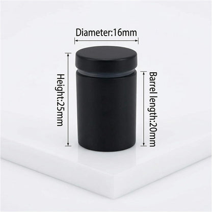 Lantee 12pcs Black Sign Standoff Screws, Stainless Steel Wall Mount Standoff Holders, Heavy Duty for 1/2" Thick Acrylic/Glass 5/8" x 1"(16x25mm) - Image 2