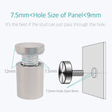 Lantee 20 Pack Stainless Steel Sign Standoffs, 1/2" x 1" (12 x 25mm) Wall Mount Hardware for Acrylic & Glass Signs, Floating Display Mounts for Office Signs, Picture Frames & Decorative Panels - Image 5
