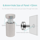 Lantee 20 Pcs Stainless Steel Sign Standoffs, 1/2" x 1-3/16" Wall Mount Hardware for Acrylic & Glass Signs, Brushed Silver Floating Display Mounts for Office, Business, Picture Frames - Image 5