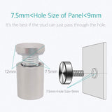 1/2" x 3/4" Wall Sign Standoff Mounting Hardware Kit - Lantee 8 Pcs 12 x 20mm Glass Standoffs Mounts Screws, Stainless Steel Standoff Bolts - Image 5