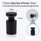 Lantee 8pcs Black Sign Standoff Screws, Stainless Steel Wall Mount Standoff Holders, Heavy Duty for 1/2" Thick Acrylic/Glass 1/2" x 1"(12x25mm) - Image 3