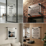 Lantee 12pcs Black Sign Standoff Screws, Stainless Steel Wall Mount Standoff Holders, Heavy Duty for 1/2" Thick Acrylic/Glass 5/8" x 1"(16x25mm) - Image 6