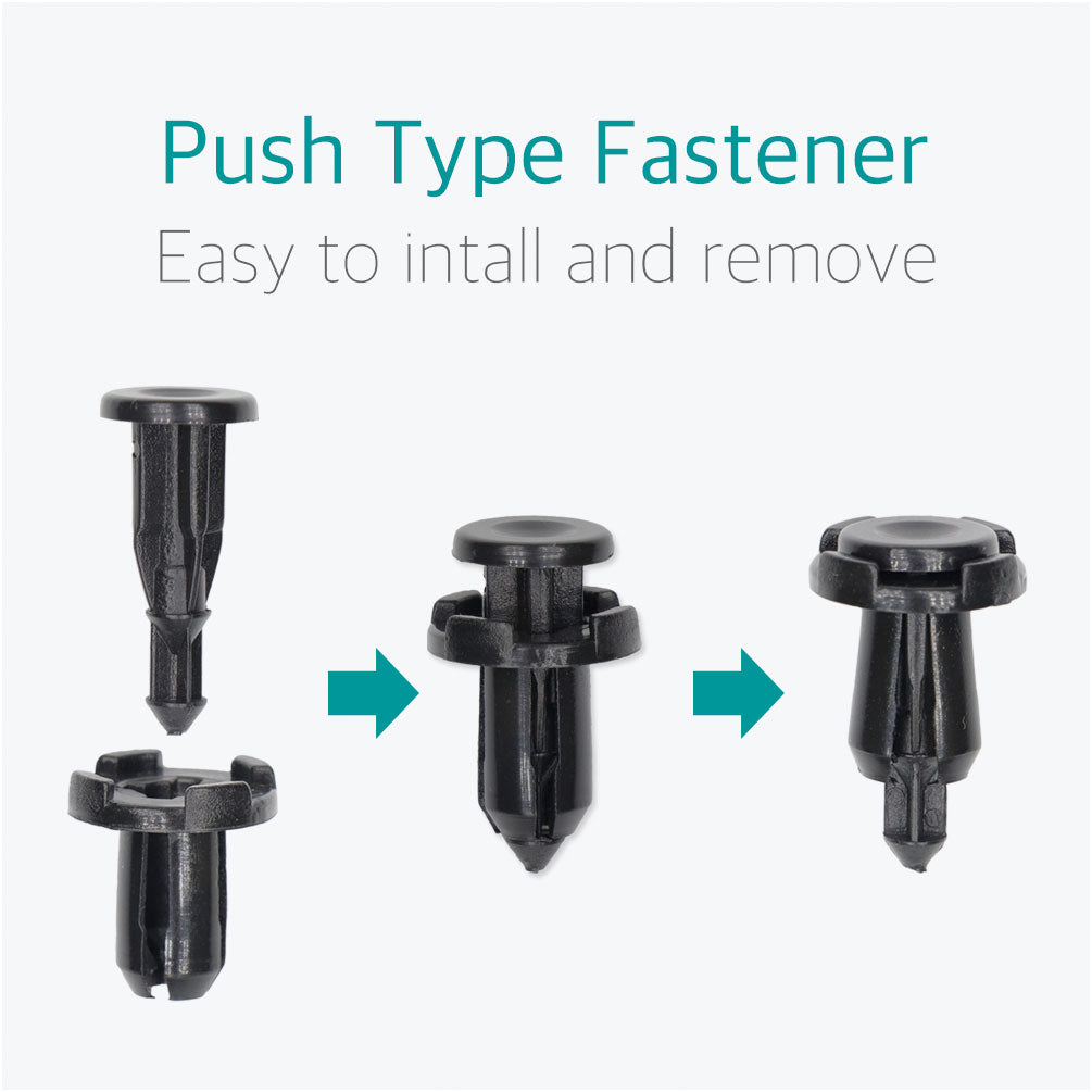50 Pcs 9mm Bumper, Engine Cover, Fender & Grille Retainer Clips - Lantee