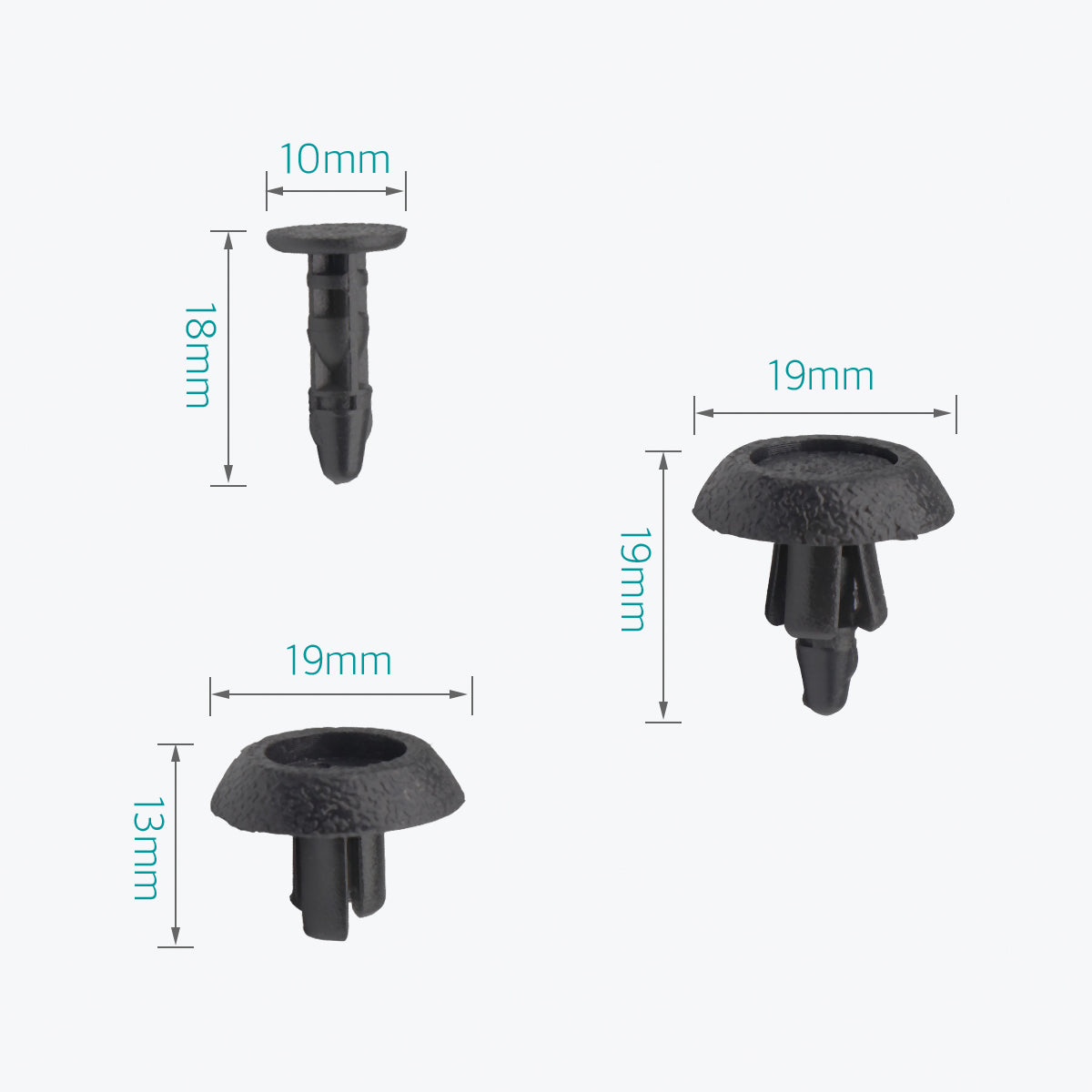 Lantee 50 Pcs 7mm Bumper, Radiator Cover & Grille Push-Type Retainer Clips for Lexus 90467-07211 - Lantee Online Store
