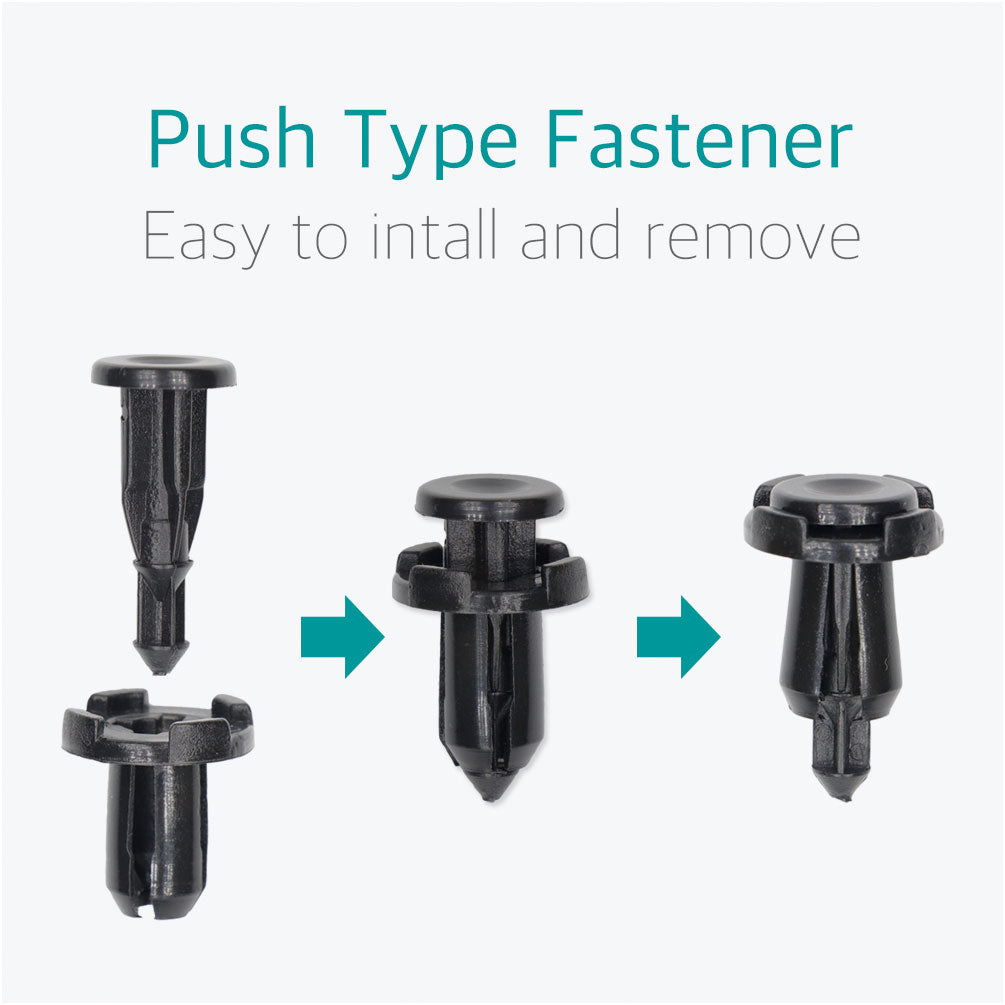 100 Pcs Universal 9mm Nylon Bumper Clips, Car Retainer Fasteners - Lantee