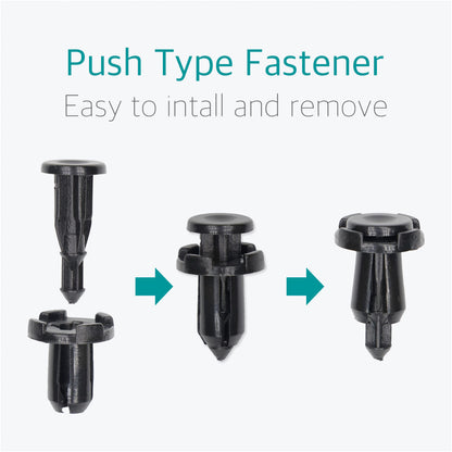 100 Pcs Universal 9mm Nylon Bumper Clips, Car Retainer Fasteners - Lantee