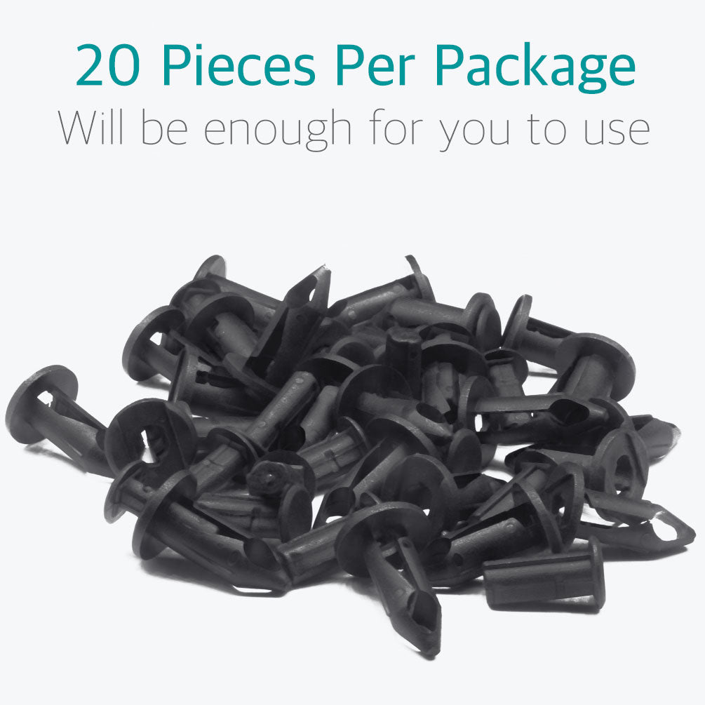 20 Pcs Black Nylon Retainer Clips for GM 21075686 Ford F3LY-14570-B - Lantee Online Store