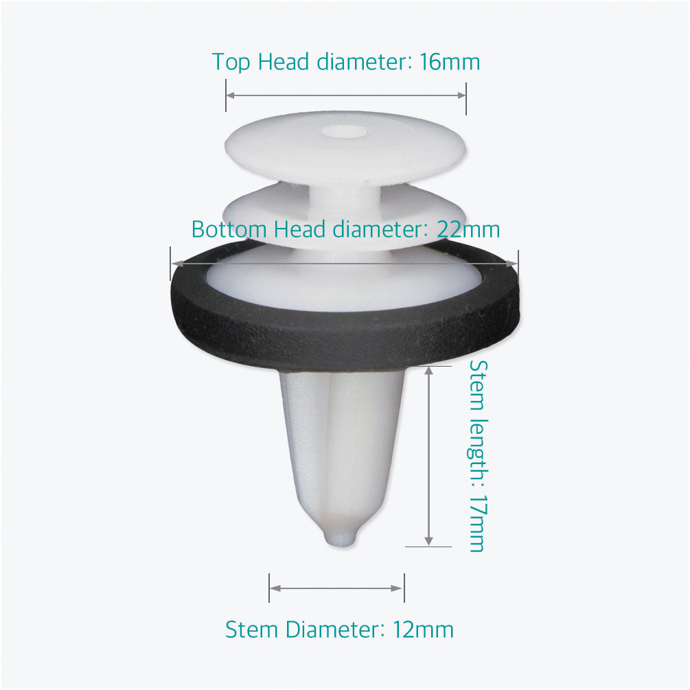 20 Door Trim Panel Retainer Clips with Sealer for Ford W713297-S300 - Lantee Online Store