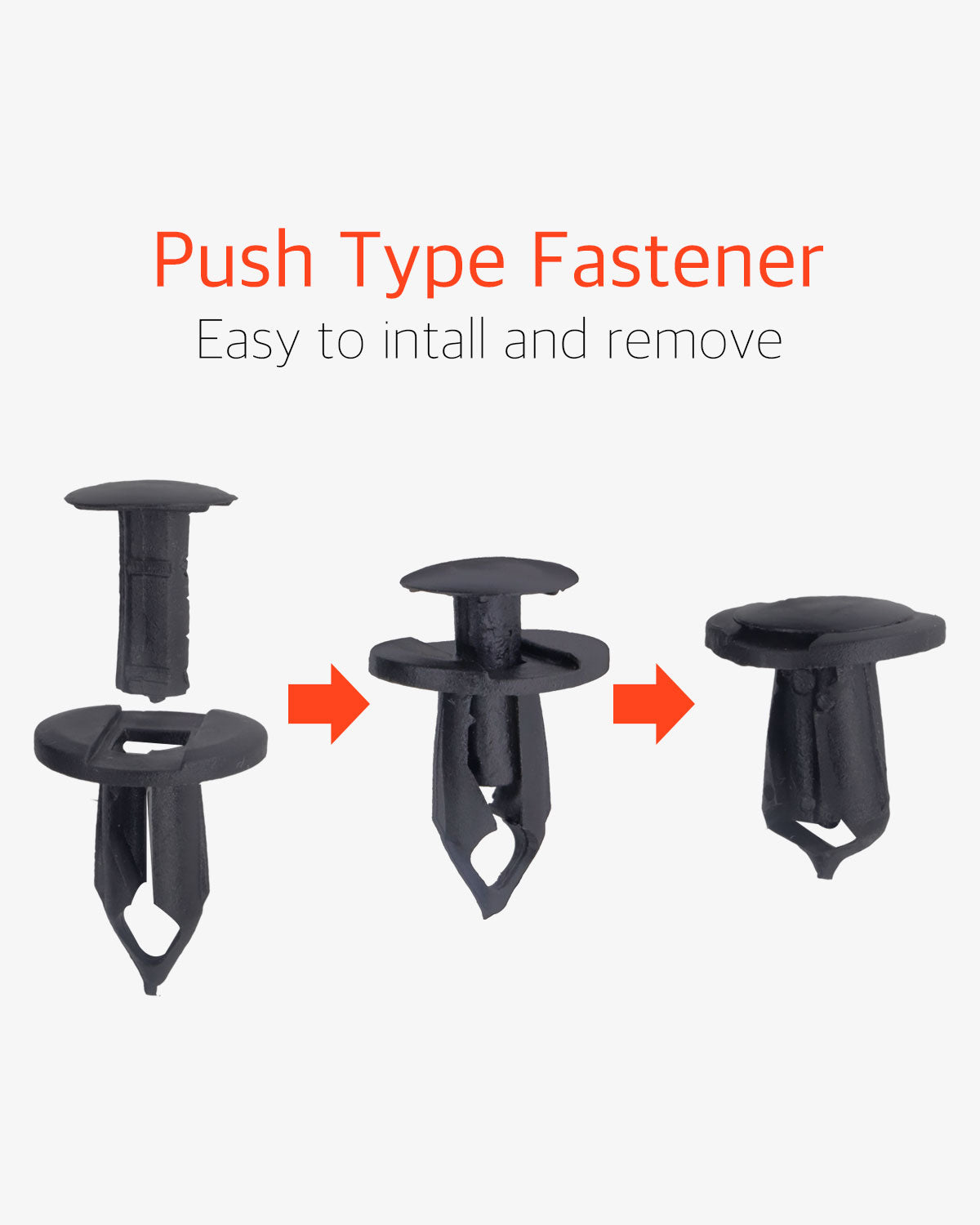 10 Pcs 8mm Universal Nylon Bumper Fastener Rivet Retainer Clips - Lantee