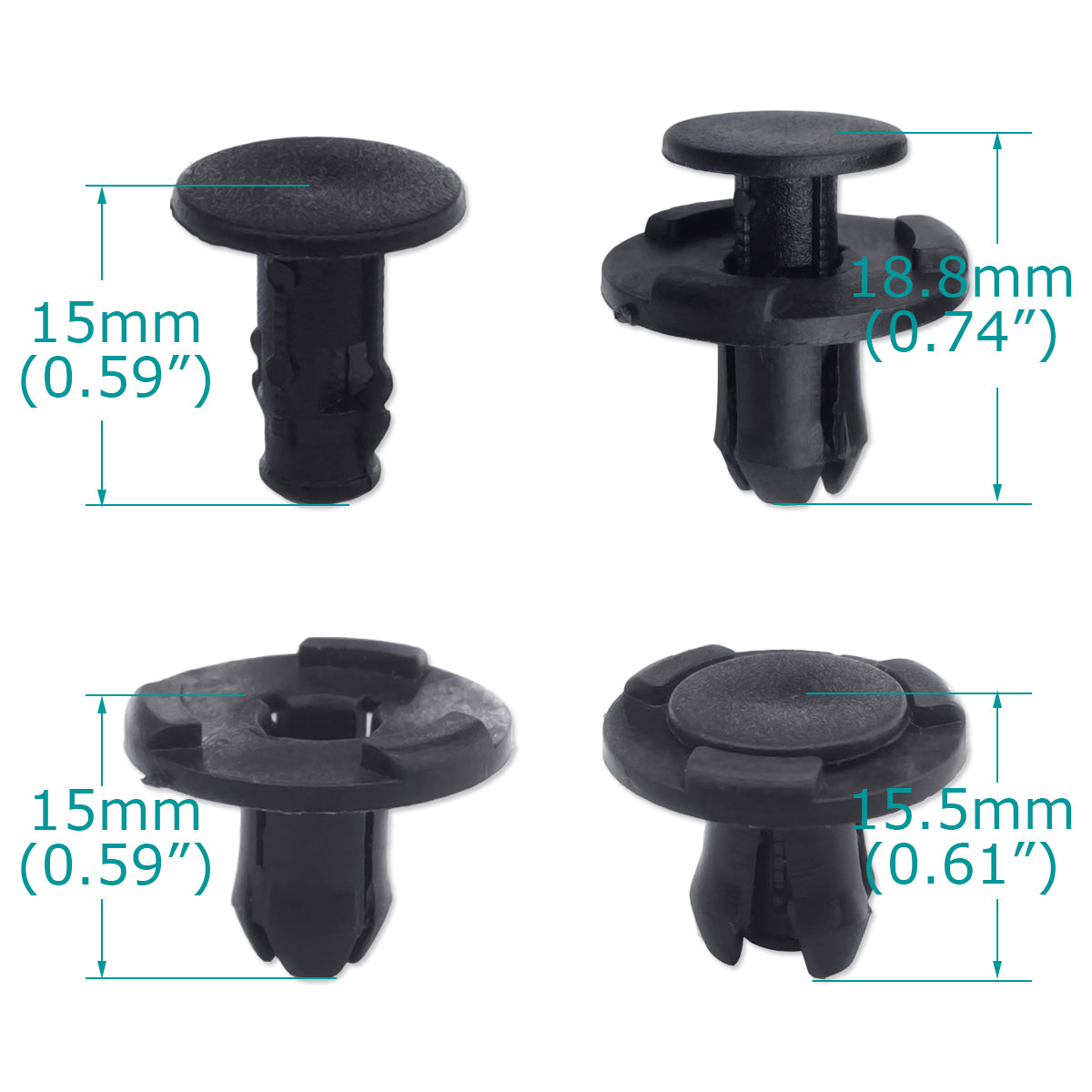 50 Pcs Cowl Bumper & Fender Liner Push-Type Clips for Nissan Infiniti - Lantee Online Store
