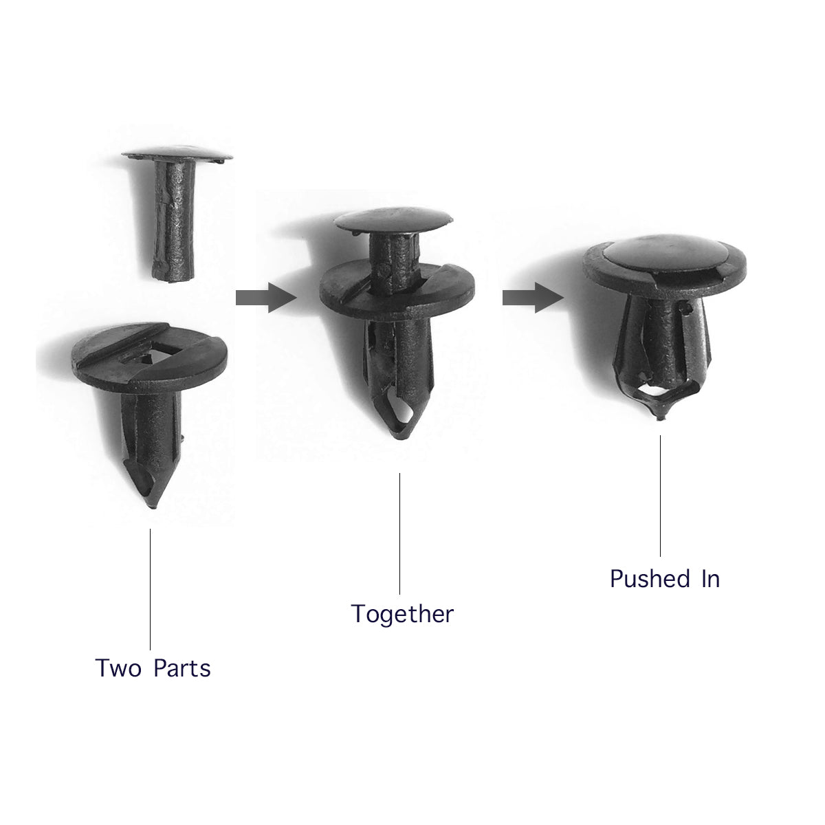 Lantee 50 Pcs 8mm Air Baffle to Under Carriage Push-Type Retainer Clips for GM 21030249 - Lantee Online Store