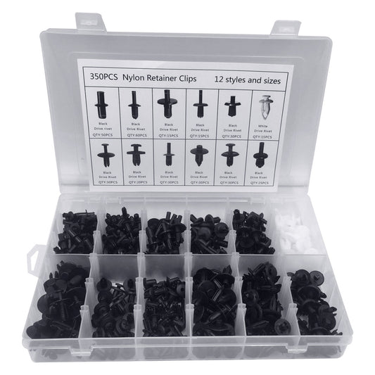 350 Pcs Car Clips - 12 Types of Fasteners for Toyota Mercedes Ford BMW - Lantee Online Store