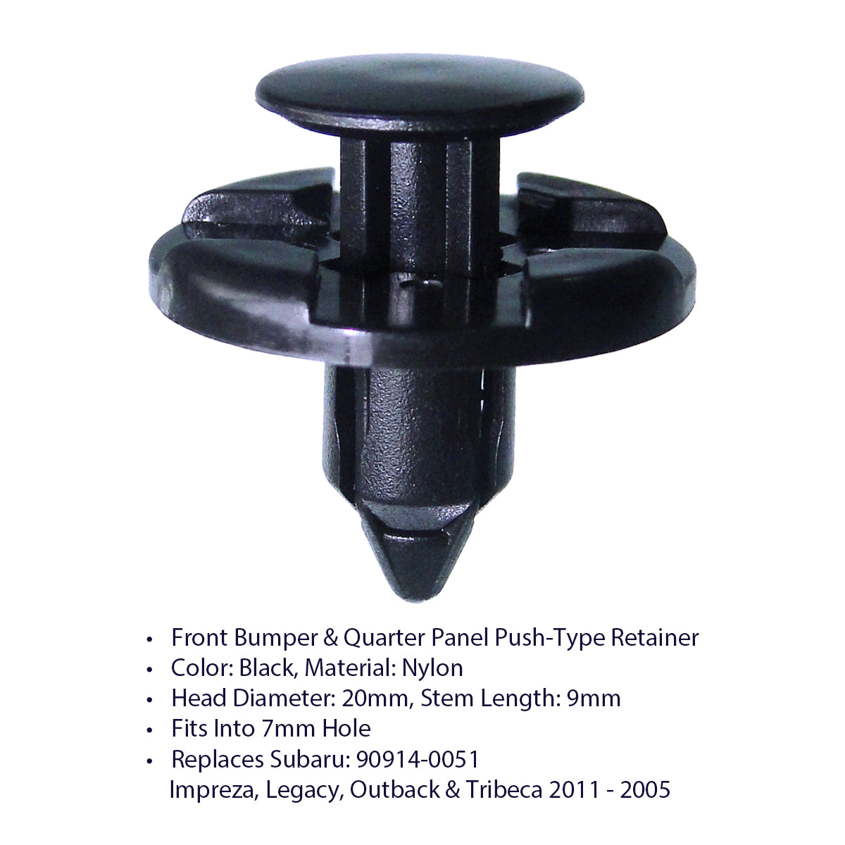 50 Pcs Front Bumper & Quarter Panel Push Clips for Subaru 90914-0051 - Lantee Online Store